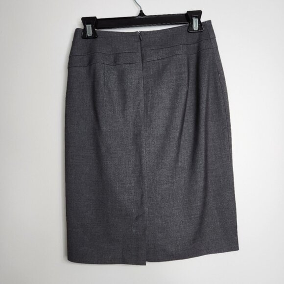 Esprit Dark Grey Asymmetrical Pleated Pencil Skirt Size S - Picture 3 of 7